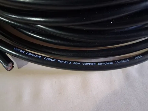 Metro De Cable Coaxial Rg-213 Flexible Baja Pérdida 50 Ohms (Usado)