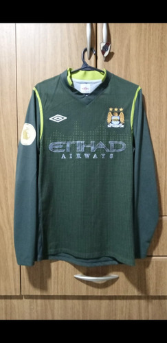 Camiseta Del Manchester City Se Le Salio El Sponsor Nada Mas (Usado)