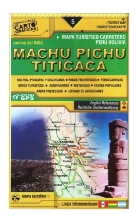 Mapa Rodoviário E Turístico Impresso Machu Pichu E Titicaca