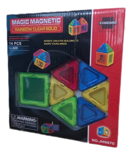 Bloques Magnéticos Formas Geométricas  14pzs Magic Magnetic