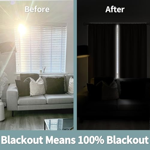 Cortinas Opacas 100% Con Aislamiento Térmico Bgment Para Dor