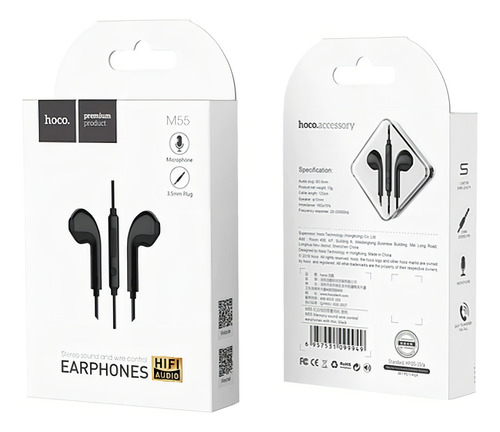 Audifonos Hoco M55 Memory Jack 3.5mm Manos Libres Blanco