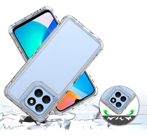Ho For Honor X6a Plus/x6a Case Funda 3 In 1 Transparente+2