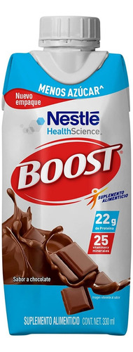 Bebida Sabor Fresa, Vainilla, Boost Menos Azucar 3 Botes