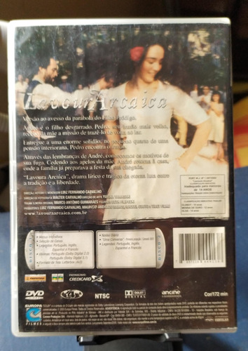 Lavoura Arcaica - 2 Dvds Originais Em Bom Estado Raríssimo! (Usado)