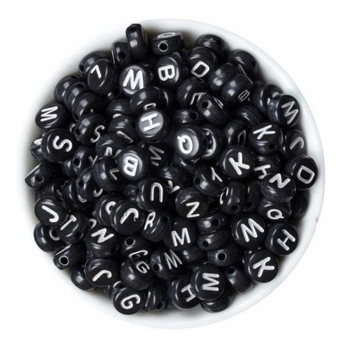 Imagen 4 de 7 de Letras Acrílico Separador Pulsera Bisutería 200 Pzas Beads