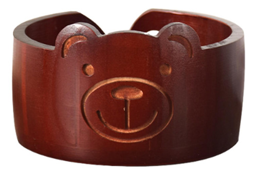 Cuenco De Madera Para Hilo, Cuenco De Ganchillo, Oso Rojo
