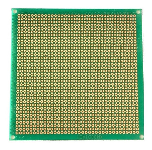 Placa Fenolica Perforada 1mm De10x10cm (recubrimiento Verde)