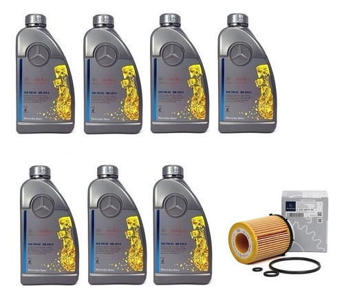 Kit Troca Oleo Filtro De Oleo Mercedes C180 1.6 16v 2016