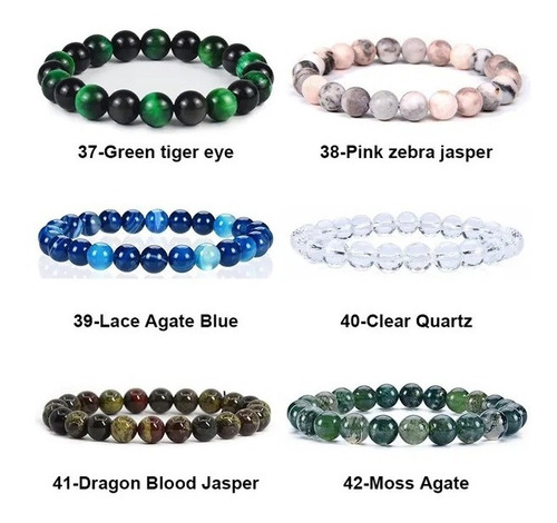 Imagen 7 de 8 de Pulseras De Piedras Hombres