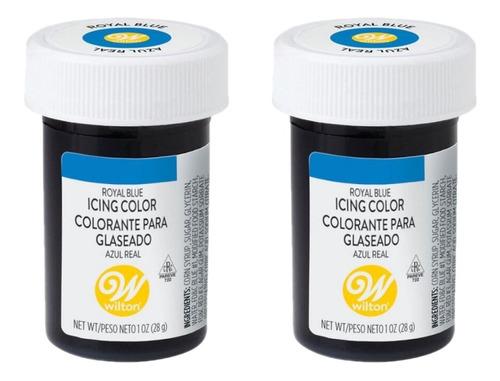 Juego 2 Colorantes Comestibles Gel Azul Royal X1 Oz - Wilton