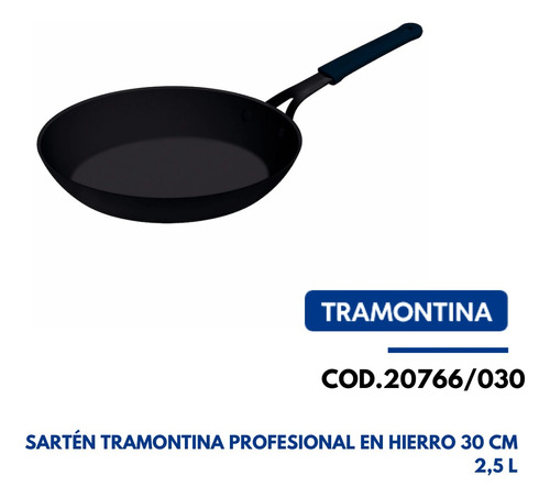  Sartén Tramontina Profesional En Hierro 30 Cm 2,5 L