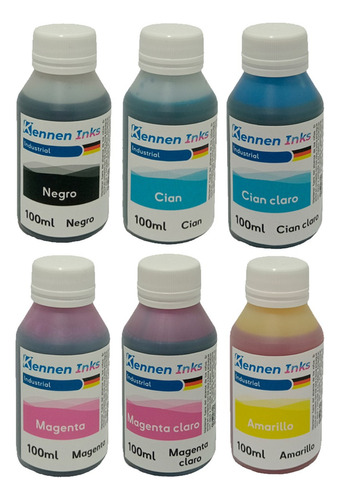 Tinta De Sublimacion Alemana Kennen Inks Para Epson 6x100ml