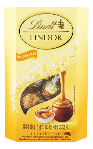 Chocolate ao Leite Doce de Leite Lindor Lindt  caixa 200 g