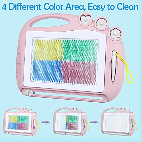 Tablero De Dibujo Magnetico Portatil Con Pluma Color Rosa