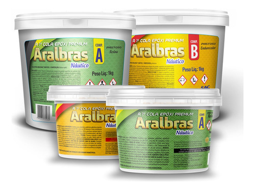 Adesivo Epoxi Nautico Brascola 800grs Similar Araldite Nauti Cor Amarelo