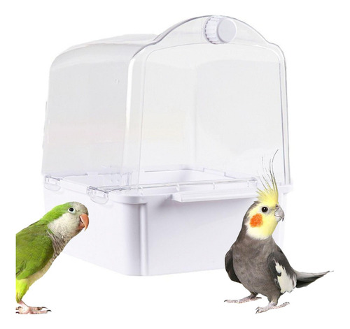 Caja De Baño Con Jaula Para Pájaros, Bañera Para Loros,
