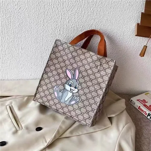 Bolsa De Mano De Poliuretano Abierta Con Dibujos Animados, E