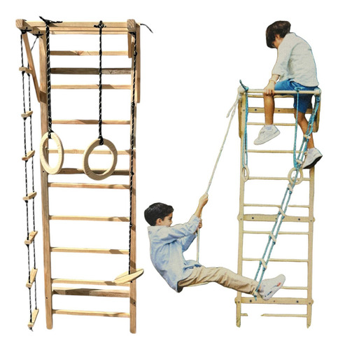 Juego De Barras De Escalera De Pared Sueca Para Niños