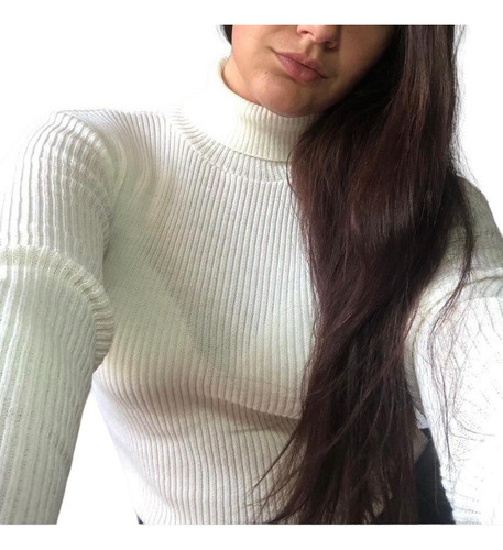 Sweater Polera Mujer Cuello Alto Variedad En Colores