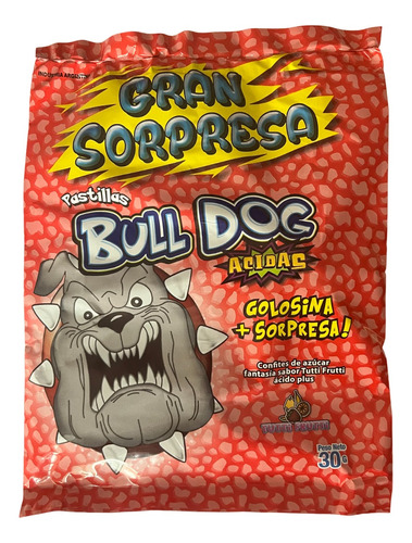  Pastillas Bull Dog 30g Golosina Mas Sorpresa Gran Sorpresa