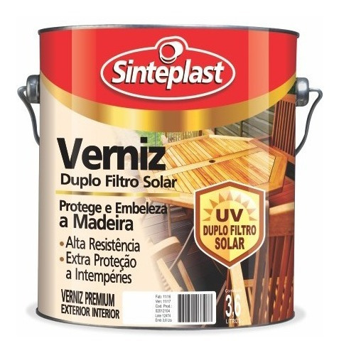 Imagem 1 de 2 de Verniz Duplo Filtro Solar Brilhante - 0,9 Lt