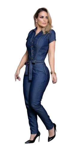 Macacão jeans feminino no mercado sale livre