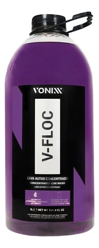 Shampoo Automotivo Neutro Concentrado V-floc 3l Vonixx