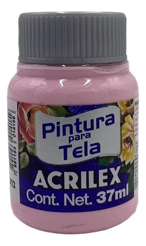 Pintura Para Tela Mate Acrilex Bote De 37ml Color 813 Rosa Bebe