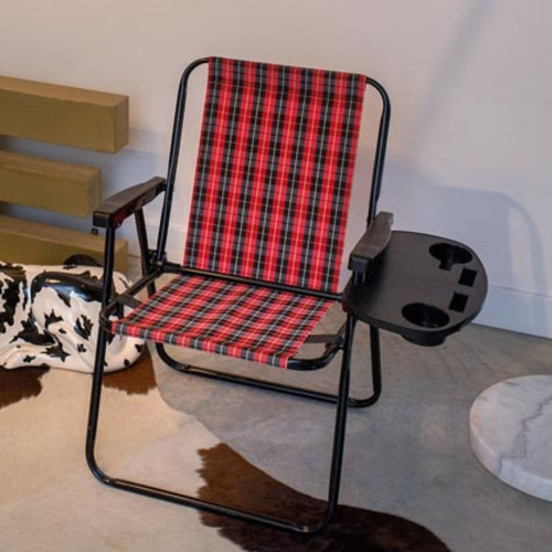 Mesa Portátil Para Cadeira De Praia Com Porta Copos Celular