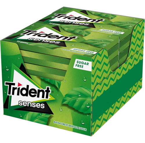 Trident Chicles Sin Azúcar-hierba Buena. Caja De 12 paquetes