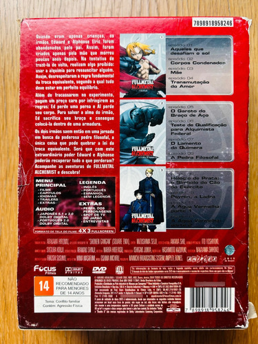 Dvd Fullmetal Alchemist - Série Anime Completa (4 Boxes) (Usado)