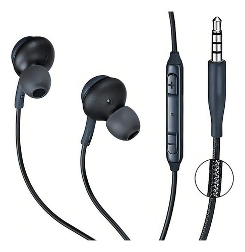 Fone De Ouvido Tipo P2 Cor Preta Premium.