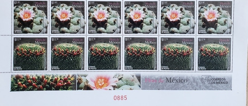 Imagen 1 de 1 de México 2015 : Flora Endémica , Cactus Y Biznagas , Flores