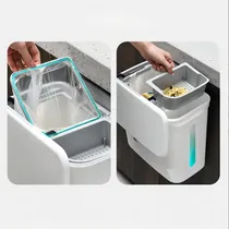 Comprar Cesto Cubo De Basura Colgante Con Tapa Y 2 Compartimentos