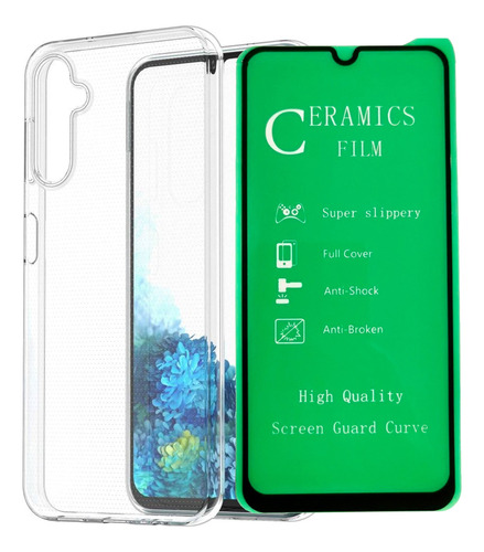 Funda Estuche Forro + Vidrio Cerámico Para Samsung A13