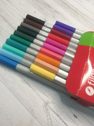 Imagen 6 de 10 de Set X 20 Colores De Microfibras Sueltas Filgo Trazo 0,4mm