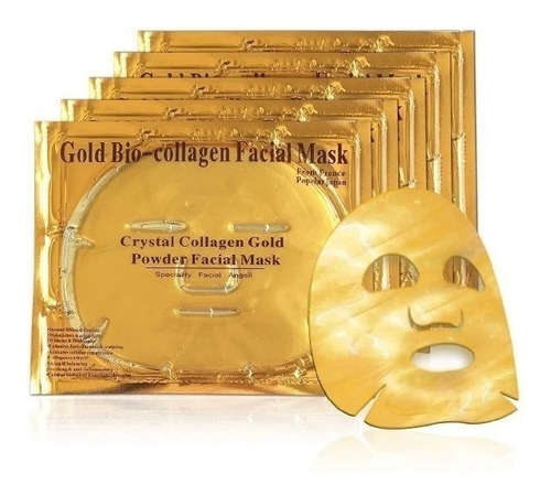 10 Mascarillas 24k Gold Colágeno Anti Arrugas Aclarante