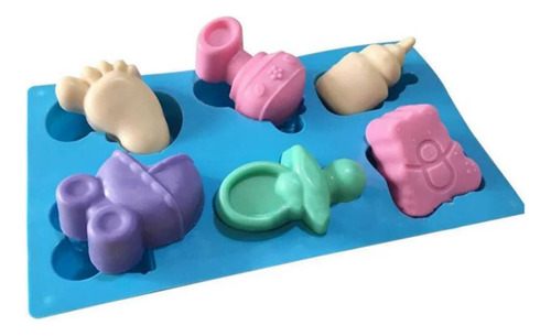 Moldes De Silicón 3d Baby Shower Tortas Gelatinas Caramelos