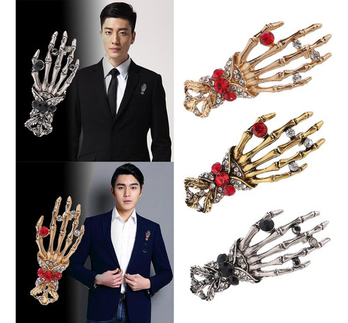 G 2 Personnality Halloween Hand Broches Vintage Bronce