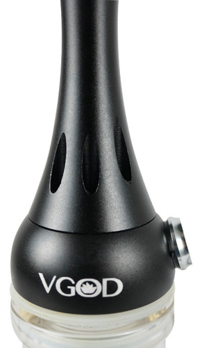 Imagem 3 de 4 de Narguile Médio Vgod Cancun Hookah Preto - Completo