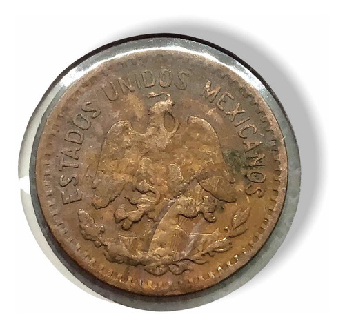 Antigua Moneda De 1 Centavo De Cobre De México Año 1936 (Usado)
