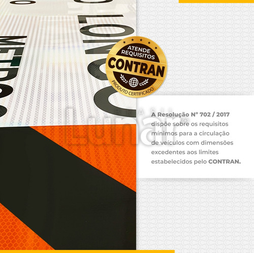Imagem 5 de 9 de 5 Faixas Refletivas Caminhão Veículo Longo Placa Advertência