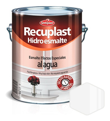 Recuplast Hidro Esmalte | Efectos Aluminio Y Perlado | 4lt