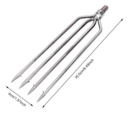 Gancho Para Arpón De 4 Puntas, 2 Unidades, Acero Inoxidable,