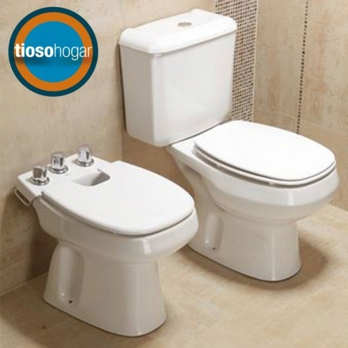 Imagen 2 de 10 de Sanitario Roca Monaco Inodoro Largo Mochila Bidet