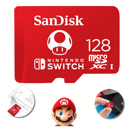 Tarjeta De Memoria Sandisk Nintendo Switch 128gb