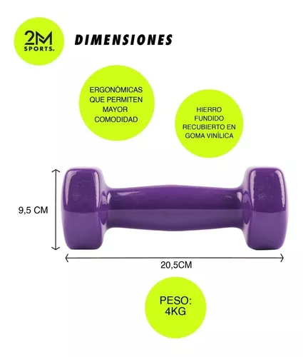 Set Mancuernas 8kg Color Violeta