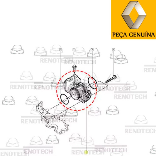 Corpo Borboleta Elet Duster 1.6 16v K4m 15 Acima 8200123061