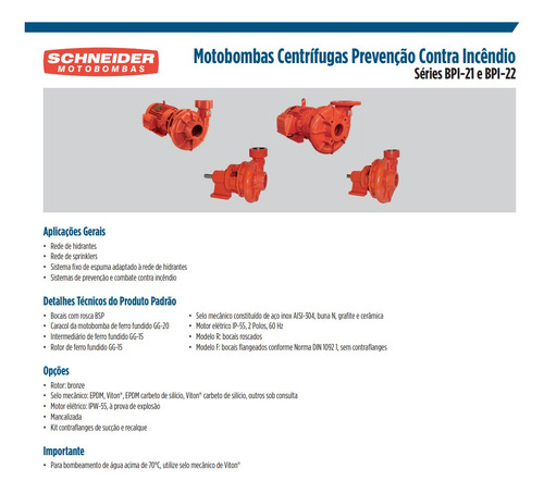 Bomba De Incêndio Bpi-22r 2 1/2 15cv 4 Voltagens